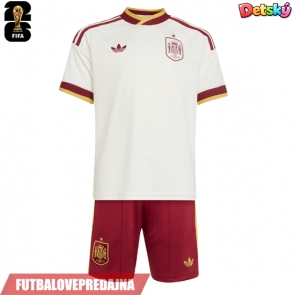 Lacne Dětský Futbalové dres Španielsko MS 2026 Krátky Rukáv - Preč (+ trenírky)